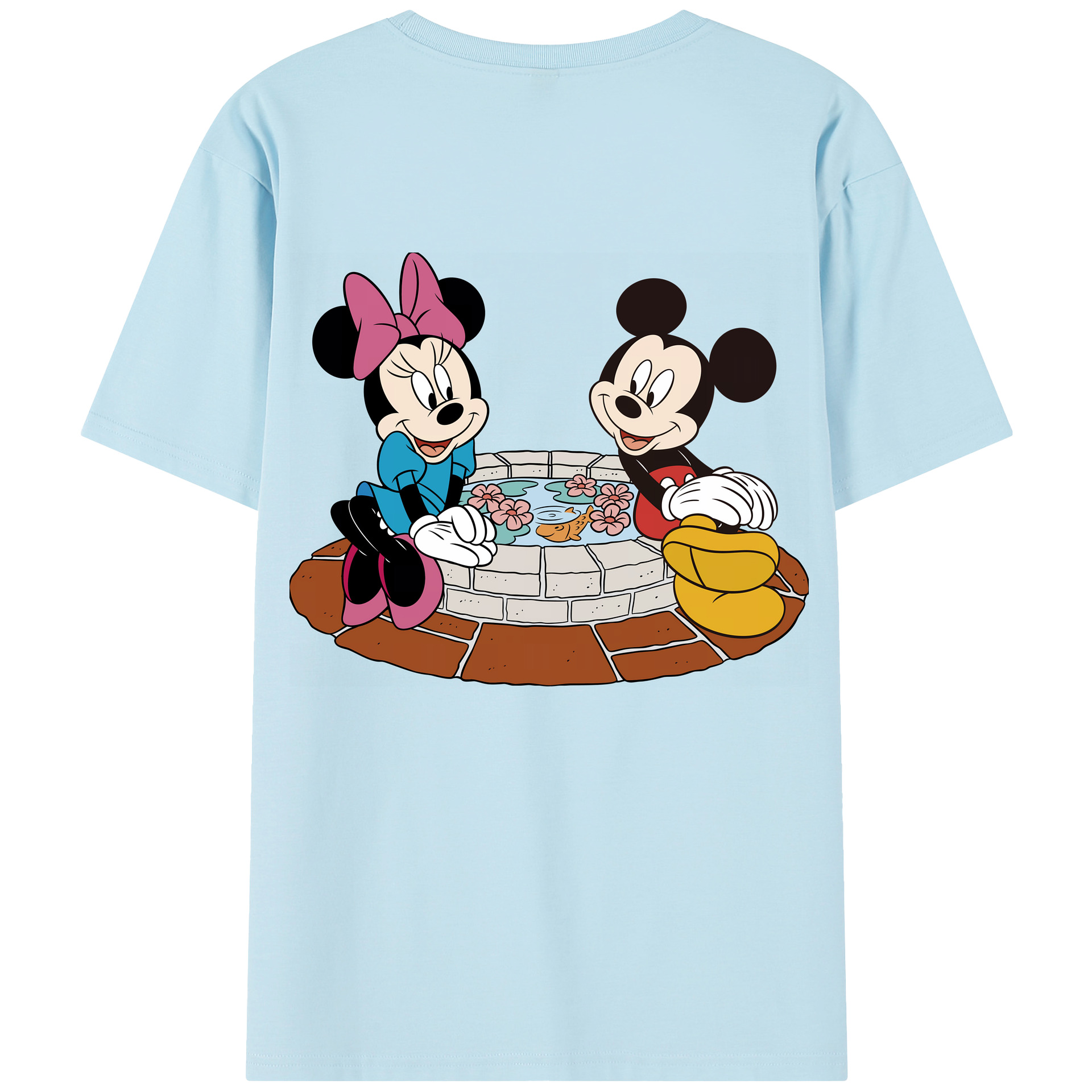 （画像用） ミッキーマウス Mickey Mouse 綿100％半袖Tシャツ（背面プリント）